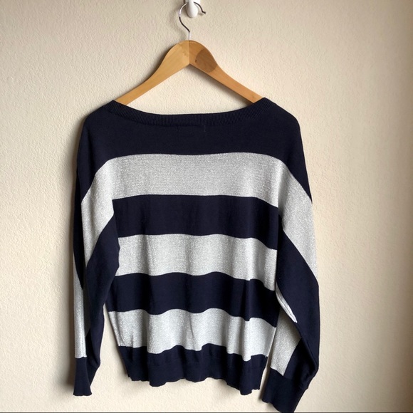 Liz Claiborne sparkle striped sweater - Picture 2 of 4